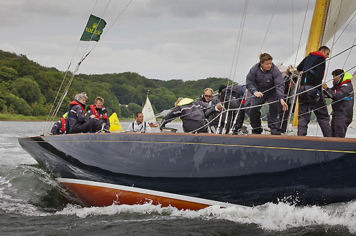 Gorm Gondesen and Jochen Frank's 12mR Sphinx (1939, G 4) from Flensburg, Germany, during the 2011 Rolex Baltic Week. Photo copyright Rolex and Daniel Forster.