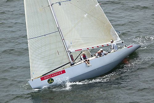Ruud van Hilst and Jos Fruytier’s 8mR Hollandia (NED 1, 2005) from Amsterdam, The Netherlands, during the 2011 Rolex Baltic Week. Photo copyright Rolex and Daniel Forster.