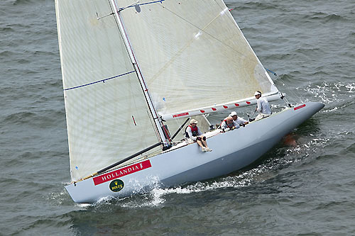 Ruud van Hilst and Jos Fruytier's 8mR Hollandia (NED 1 - 2005) from Amsterdam, The Netherlands, during the 2011 Rolex Baltic Week. Photo copyright Rolex and Daniel Forster.