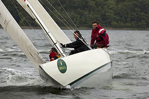 Bjoern Storsberg’s 6mR Aida (GER 59, 1936) from Flensburg, Germany, during the 2011 Rolex Baltic Week. Photo copyright Rolex and Daniel Forster.