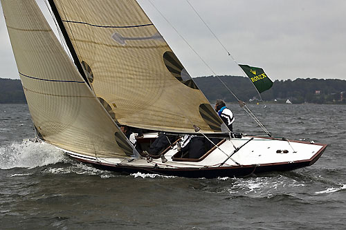 Thomas Kuhmann’s 6mR Mena (GER 30, 1946) from Munich, Germany, during the 2011 Rolex Baltic Week. Photo copyright Rolex and Daniel Forster.