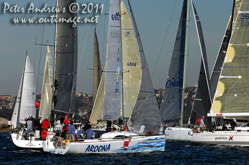 Harvey Milne's Archambault 31 Aroona, helmed by Anthony Paterson, former owner of Tow Truck and crewed by some of the former Tow Truck crew, ahead of the start of the Audi Sydney Gold Coast 2011. Photo copyright Peter Andrews, Outimage Australia.