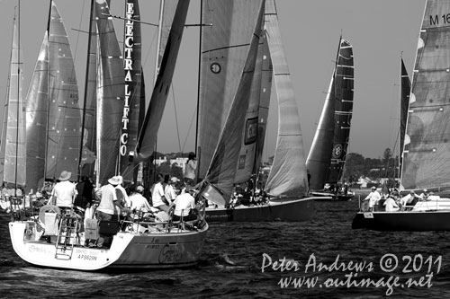 Trevor Bailey 's Beneteau First 45 Carbon Credits, ahead of the start of the Audi Sydney Gold Coast 2011. Photo copyright Peter Andrews, Outimage Australia.