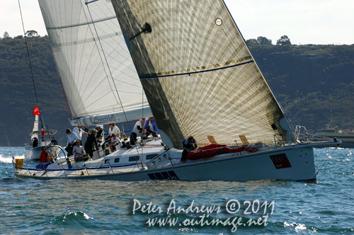 Jim Cooney's Jutson 79 Brindabella, after the start of the Audi Sydney Gold Coast 2011. Photo copyright Peter Andrews, Outimage Australia.