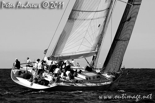 Jim Cooney's Jutson 79 Brindabella, after the start of the Audi Sydney Gold Coast 2011. Photo copyright Peter Andrews, Outimage Australia.