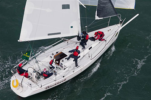 Scooter Simmons’ J 105 Blackhawk from Belvedere, California, during the Rolex Big Boat Series, San Francisco, California. Photo copyright Rolex and Daniel Forster.