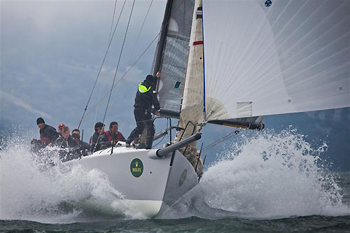 Andy Costello’s J 125 Double Trouble from Point Richmond, California had finished first place six times by the end of Day 3, during the Rolex Big Boat Series, San Francisco, California. Photo copyright Rolex and Daniel Forster.