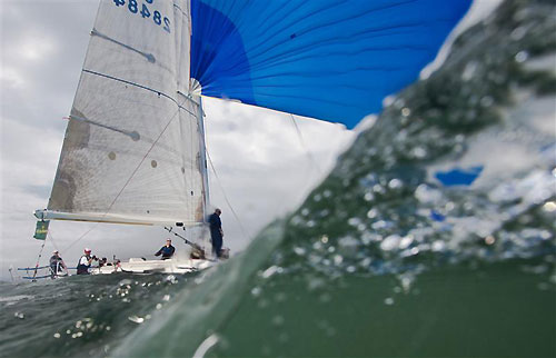 Barry Lewis' J 120 Chance from Atherton, California, during the Rolex Big Boat Series, San Francisco, California. Photo copyright Rolex and Daniel Forster.