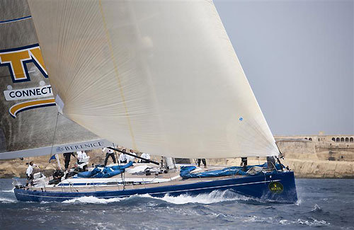 Marco Rodolfi's Swan 80 Berenice Bis (ITA), during the Rolex Middle Sea Race 2011. Photo copyright Kurt Arrigo, Rolex.