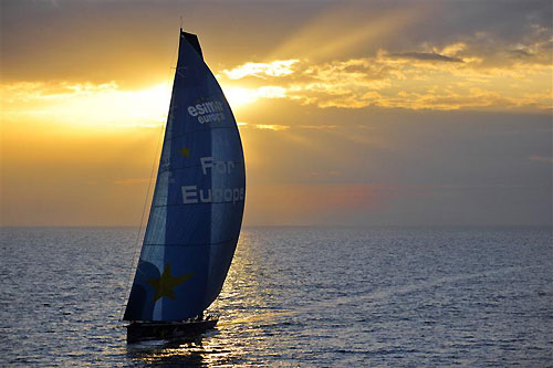 Igor Simcic's Reichel Pugh 100 Esimit Europa 2 (SLO), during the Rolex Middle Sea Race 2011. Photo copyright Kurt Arrigo, Rolex.