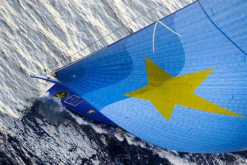 Igor Simcic's Reichel Pugh 100 Esimit Europa 2 (SLO), during the Rolex Middle Sea Race 2011. Photo copyright Kurt Arrigo, Rolex.