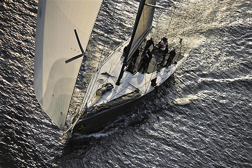 Niklas Zennstr�m�s JV72, R�n (GBR), during the Rolex Middle Sea Race 2011. Photo copyright Kurt Arrigo, Rolex.