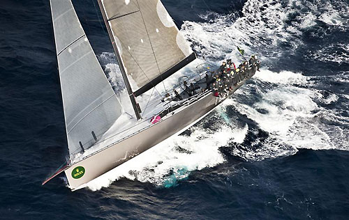 Niklas Zennstr�m�s 72-foot mini maxi, R�n (GBR), during the Rolex Middle Sea Race 2011. Photo copyright Kurt Arrigo, Rolex.