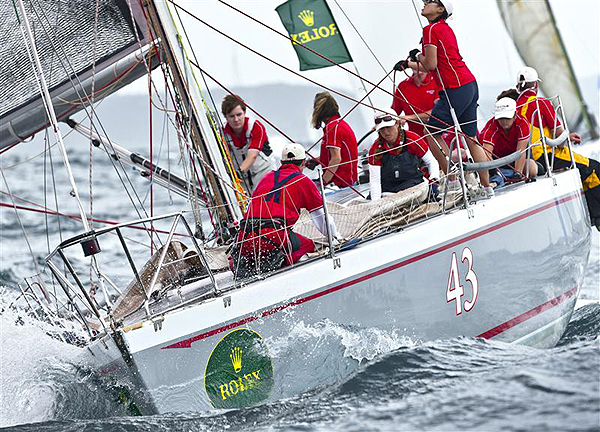 Roger Hickman's 26-year-old Farr 43 Wild Rose, during the 2011 Rolex Sydney Hobart. Photo copyright Rolex Kurt Arrigo.