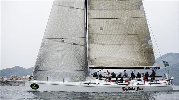 Márton Józsa's Reichel Pugh 60 Wild Joe (HUN), after the start in Gaeta of leg one of the Rolex Volcano Race 2012. Photo copyright Kurt Arrigo for Rolex.