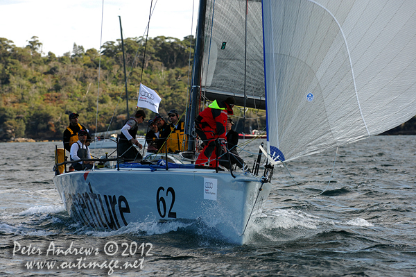 Marc and Louis Ryckmans' modified GP 42 Accenture Yeah Baby, ahead of the start of the Audi Sydney Gold Coast 2012. Photo copyright Peter Andrews, Outimage Australia.