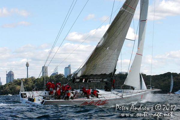 Bob Oatley's Wild Oats XI, ahead of the start of the Audi Sydney Gold Coast 2012. Photo copyright Peter Andrews, Outimage Australia.