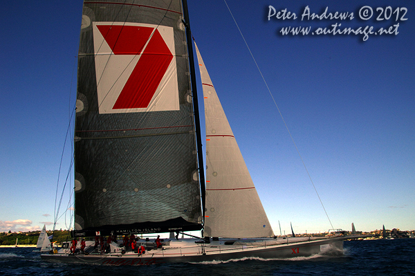 Bob Oatley's Wild Oats XI, ahead of the start of the Audi Sydney Gold Coast 2012. Photo copyright Peter Andrews, Outimage Australia.