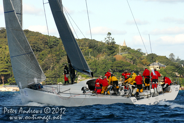 Stephen Ainsworth's Reichel Pugh 63 Loki, ahead of the start of the Audi Sydney Gold Coast 2012. Photo copyright Peter Andrews, Outimage Australia.