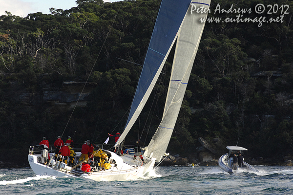 Stephen Ainsworth's Reichel Pugh 63 Loki, ahead of the start of the Audi Sydney Gold Coast 2012. Photo copyright Peter Andrews, Outimage Australia.