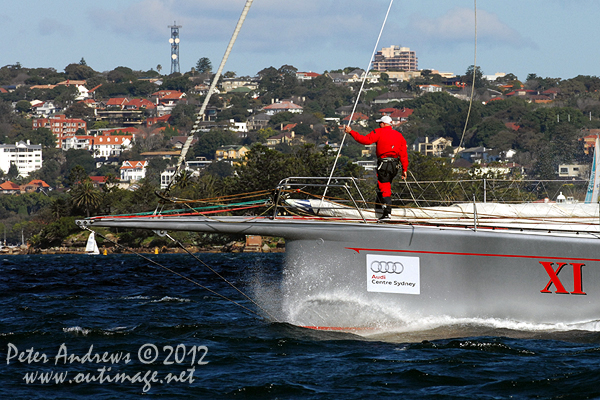 Bob Oatley's Wild Oats XI, ahead of the start of the Audi Sydney Gold Coast 2012. Photo copyright Peter Andrews, Outimage Australia.