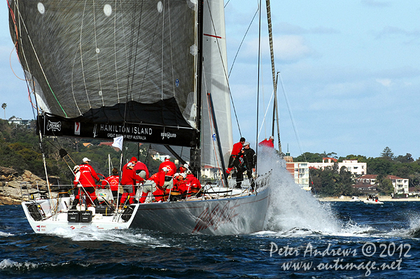 Bob Oatley's Wild Oats XI, ahead of the start of the Audi Sydney Gold Coast 2012. Photo copyright Peter Andrews, Outimage Australia.