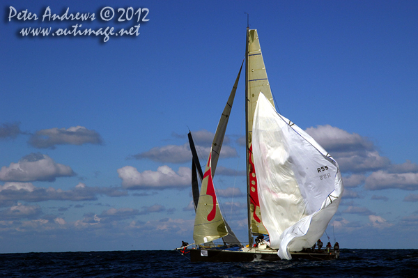 Michael Hiatt's Cookson 55 Living Doll, after the start of the Audi Sydney Gold Coast 2012. Photo copyright Peter Andrews, Outimage Australia.