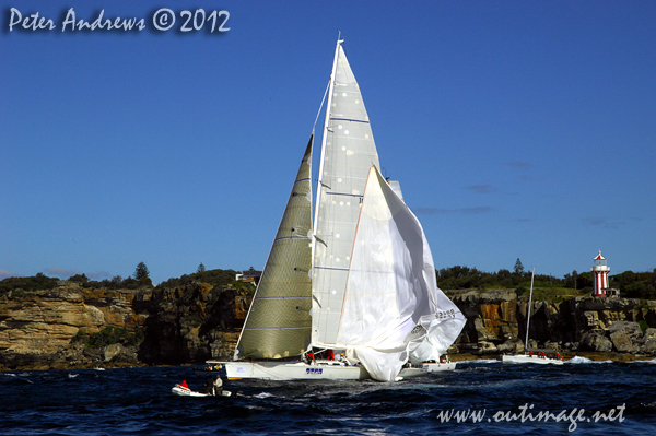 Jim Cooney's Jutson 79 Brindabella, after the start of the Audi Sydney Gold Coast 2012. Photo copyright Peter Andrews, Outimage Australia.