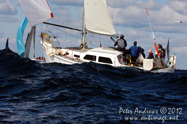 Andrew Cochrane's Stewart 34 Pendragon, at the heads after the start of the Audi Sydney Gold Coast 2012. Photo copyright Peter Andrews, Outimage Australia.