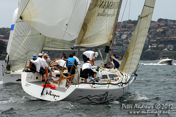 Bruce Ferguson's Sydney 38 Whisper, during the CYCA Trophy One Design Series 2012. Photo copyright Peter Andrews, Outimage Australia 2012.
