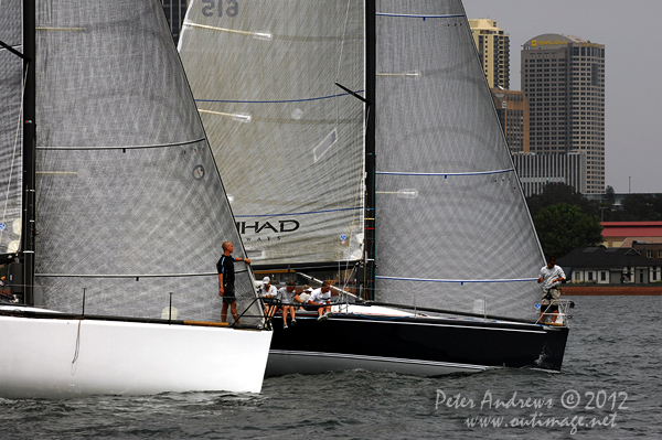 Jeff Carter's Edake and Martin and Lisa Hill's Estate Master, during the CYCA Trophy One Design Series 2012. Photo copyright Peter Andrews, Outimage Australia 2012.