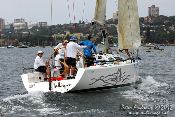 Bruce Ferguson's Sydney 38 Whisper, during the CYCA Trophy One Design Series 2012. Photo copyright Peter Andrews, Outimage Australia 2012.