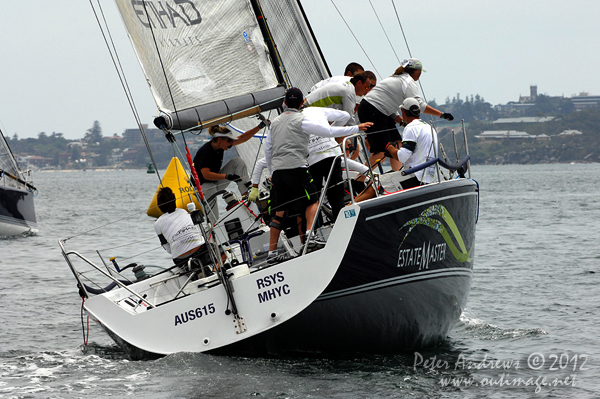 Martin and Lisa Hill's Estate Master, during the CYCA Trophy One Design Series 2012. Photo copyright Peter Andrews, Outimage Australia 2012.