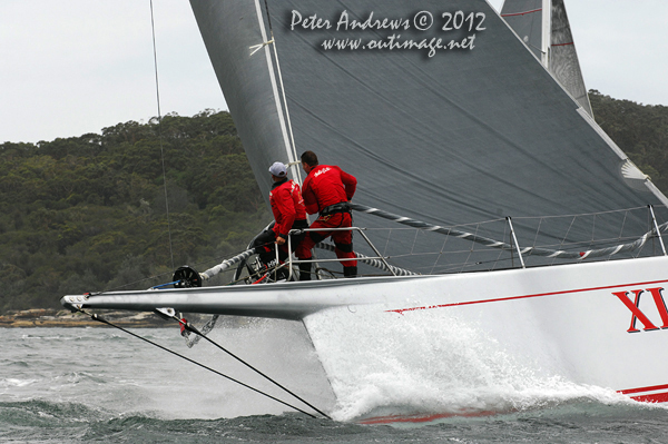 Wild Oats XI, on Sydney Harbour during the Big Boat Challenge 2012. Photo copyright Peter Andrews, Outimage Australia 2012.