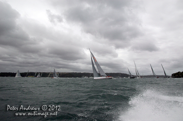 On Sydney Harbour for the Big Boat Challenge 2012. Photo copyright Peter Andrews, Outimage Australia 2012.