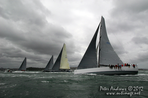 On Sydney Harbour for the Big Boat Challenge 2012. Photo copyright Peter Andrews, Outimage Australia 2012.