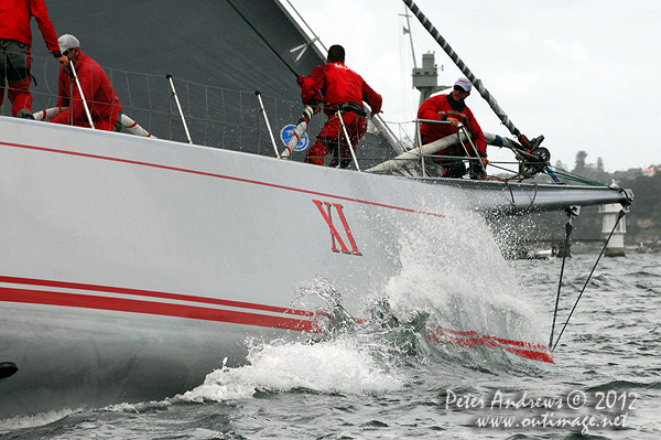 Wild Oats XI, on Sydney Harbour during the Big Boat Challenge 2012. Photo copyright Peter Andrews, Outimage Australia 2012.