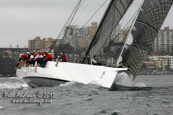 Lahana on Sydney Harbour for the Big Boat Challenge 2012. Photo copyright Peter Andrews, Outimage Australia 2012.