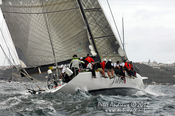 Lahana on Sydney Harbour for the Big Boat Challenge 2012. Photo copyright Peter Andrews, Outimage Australia 2012.