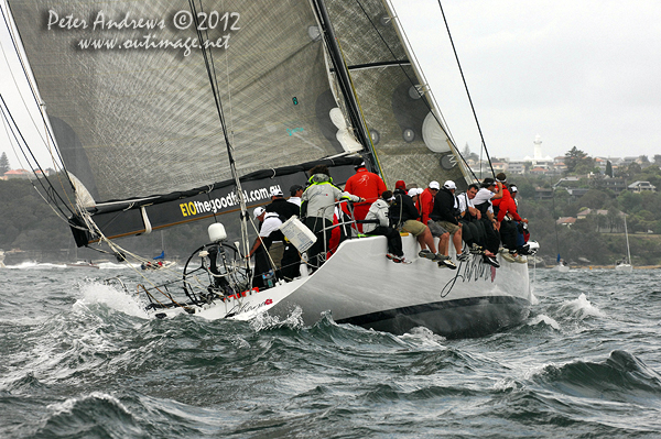 Lahana on Sydney Harbour for the Big Boat Challenge 2012. Photo copyright Peter Andrews, Outimage Australia 2012.