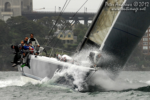 Black Jack on Sydney Harbour for the Big Boat Challenge 2012. Photo copyright Peter Andrews, Outimage Australia 2012.