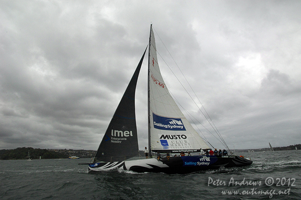 Kookaburra on Sydney Harbour for the Big Boat Challenge 2012. Photo copyright Peter Andrews, Outimage Australia 2012.