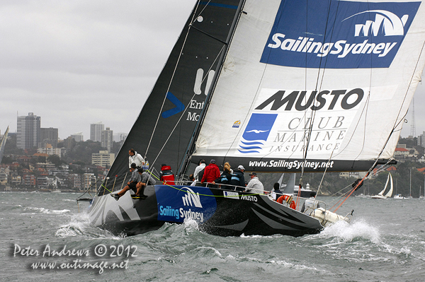 Kookaburra on Sydney Harbour for the Big Boat Challenge 2012. Photo copyright Peter Andrews, Outimage Australia 2012.