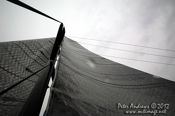 On board Grant Wharington's Jones 100 foot maxi, Wild Thing for a sail on Sydney Harbour December 15, 2012. Photo copyright Peter Andrews, Outimage Australia.