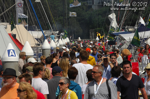 Dockside at the Cruising Yacht Club of Australia ahead of the start of the 2012 Sydney Hobart Yacht Race. Photo copyright Peter Andrews, Outimage Australia.