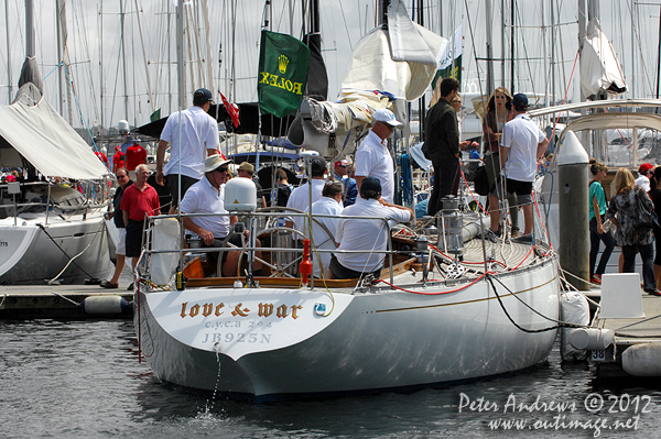 Simon Kurts' S&S 47 Love & War, ahead of the start of the 2012 Sydney Hobart Yacht Race. Photo copyright Peter Andrews, Outimage Australia.