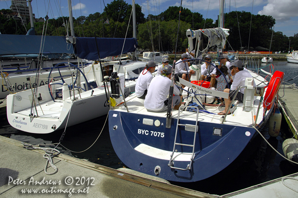 Dockside at the Cruising Yacht Club of Australia ahead of the start of the 2012 Sydney Hobart Yacht Race. Photo copyright Peter Andrews, Outimage Australia.