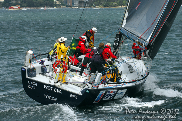 David Pescud's Nelson Marek 52, Sailors with disABILITIES, on Sydney Harbour ahead of the start of the 2012 Sydney Hobart Yacht Race. Photo copyright Peter Andrews, Outimage Australia.