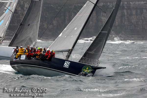 David Pescud's Nelson Marek 52, Sailors with disABILITIES, outside the heads of Sydney Harbour after the start of the 2012 Sydney Hobart Yacht Race. Photo copyright Peter Andrews, Outimage Australia.