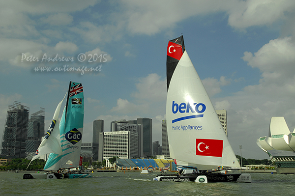 Extreme Sailing Series - Singapore Day 2. Photos by Peter Andrews. Click here to access Page 4 of 7.